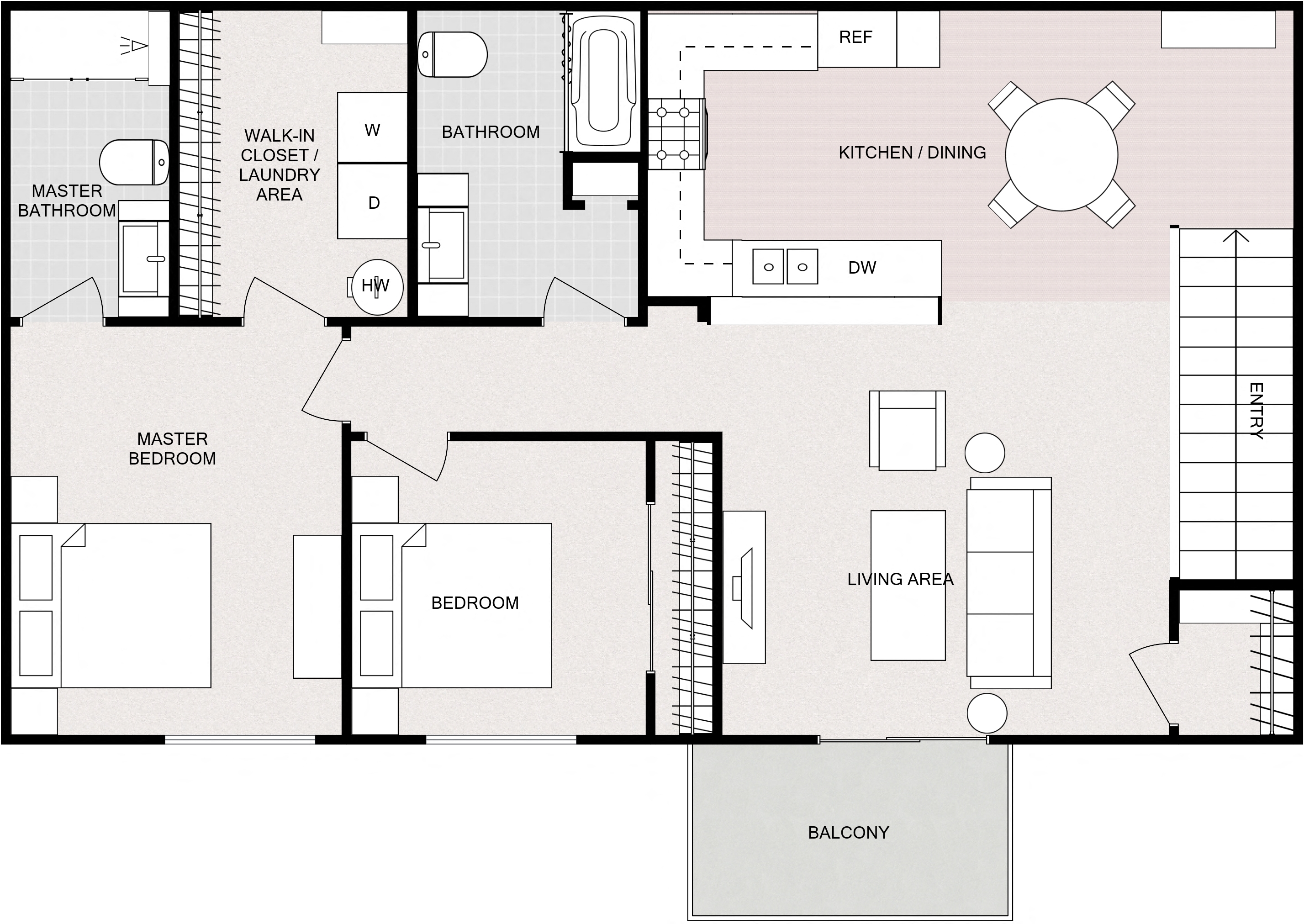 2 Bedroom 2 Bathroom Upper